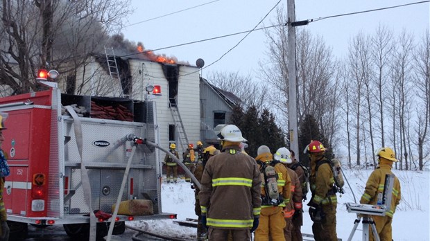 Incendie majeur à Saint-Césaire